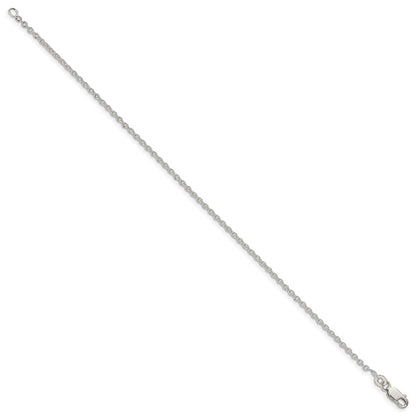 7 Inch Sterling Silver 1.95mm Cable Chain Bracelet