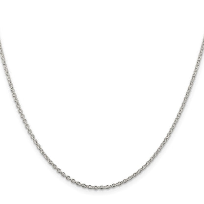 26 Inch Sterling Silver Rhodium-Plated 1.95mm Cable Chain Necklace