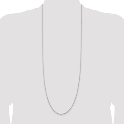 36 Inch Sterling Silver Rhodium-Plated 1.95mm Cable Chain Necklace
