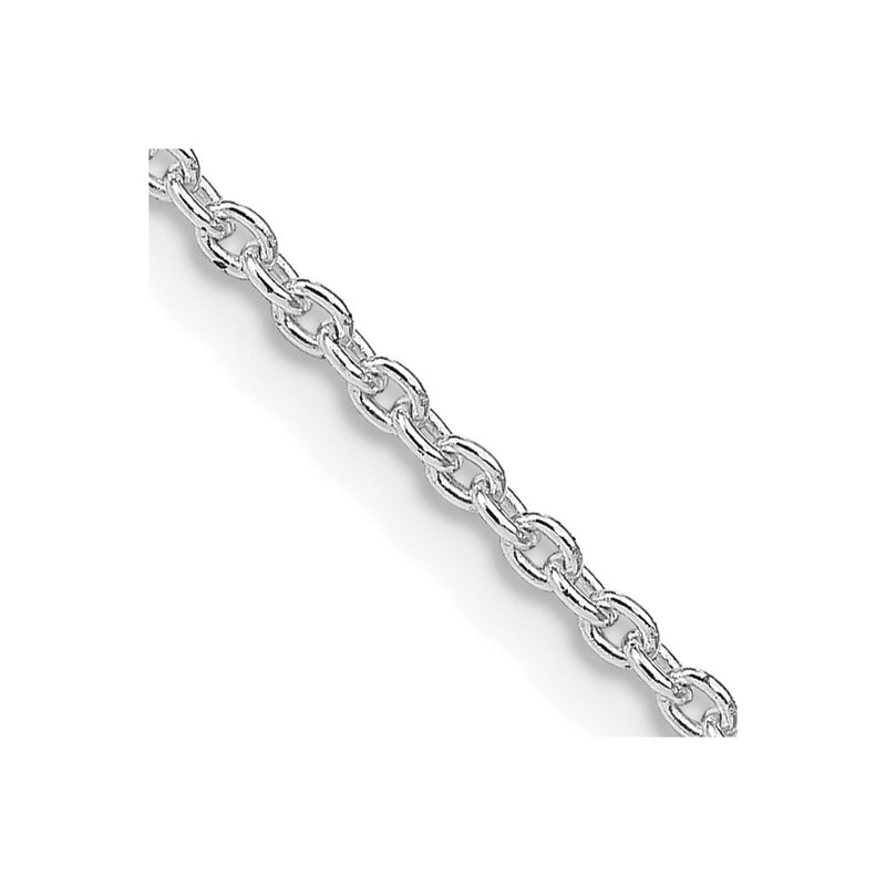 20 Inch Sterling Silver Rhodium-Plated 1.95mm Cable Chain Necklace