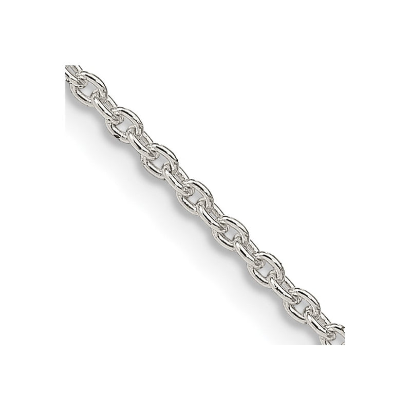 18 Inch Sterling Silver 1.95mm Cable Chain W/2In Ext.