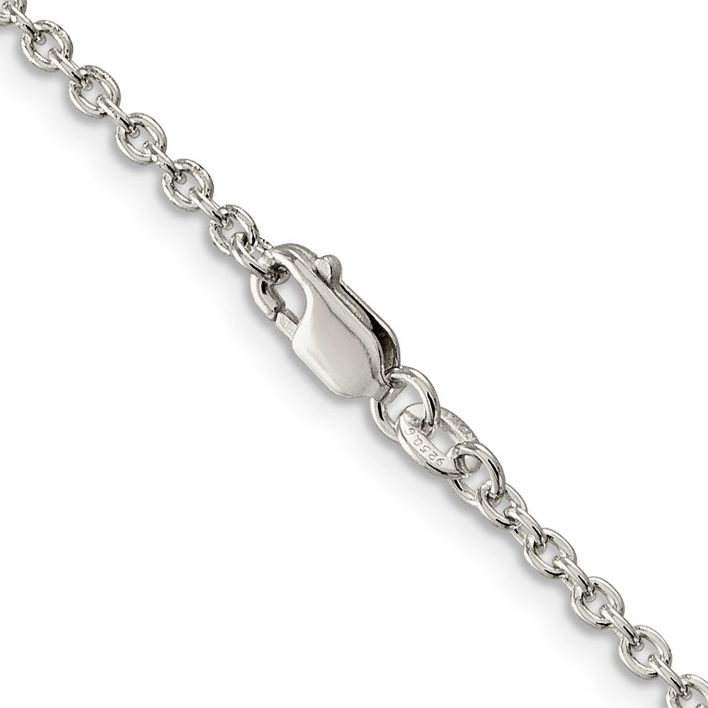 24 Inch Sterling Silver 2.25mm Cable Chain Necklace