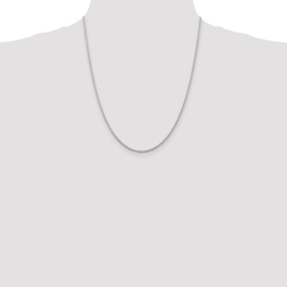22 Inch Sterling Silver 2.25mm Cable Chain Necklace