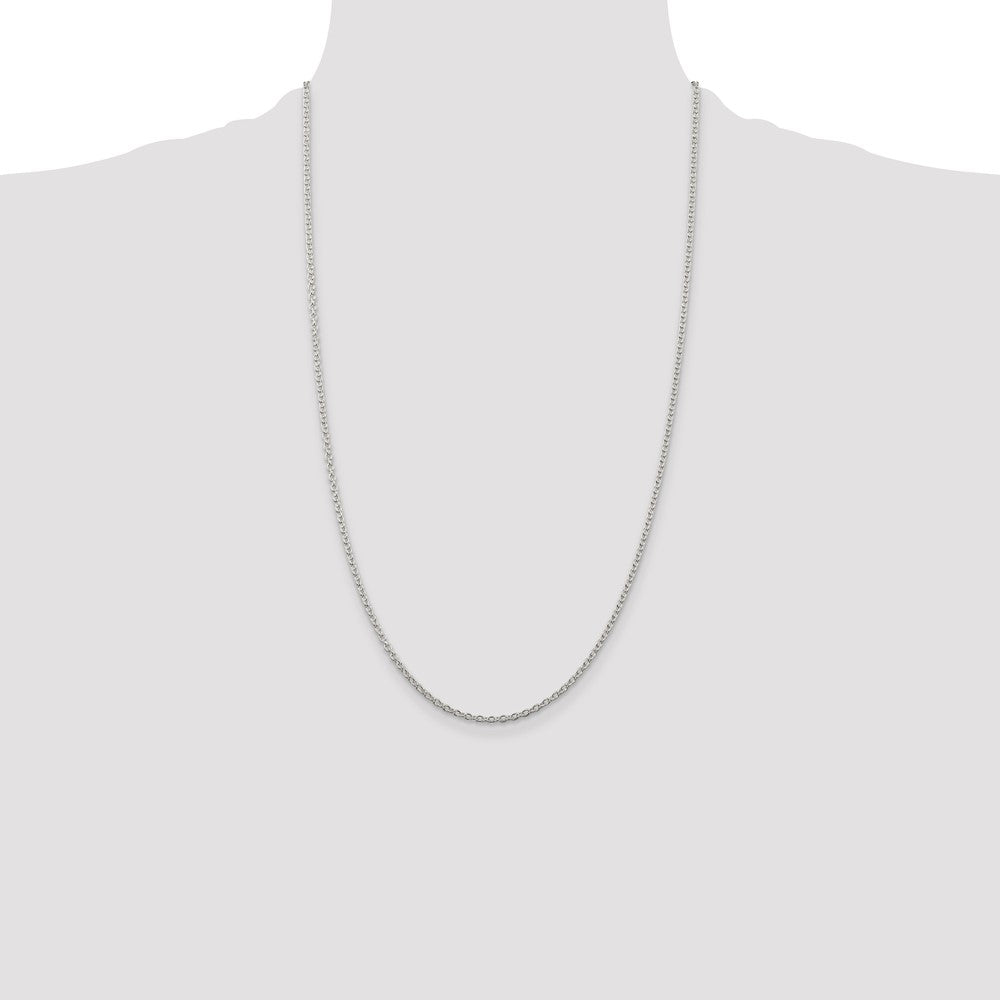 26 Inch Sterling Silver 2.25mm Cable Chain Necklace