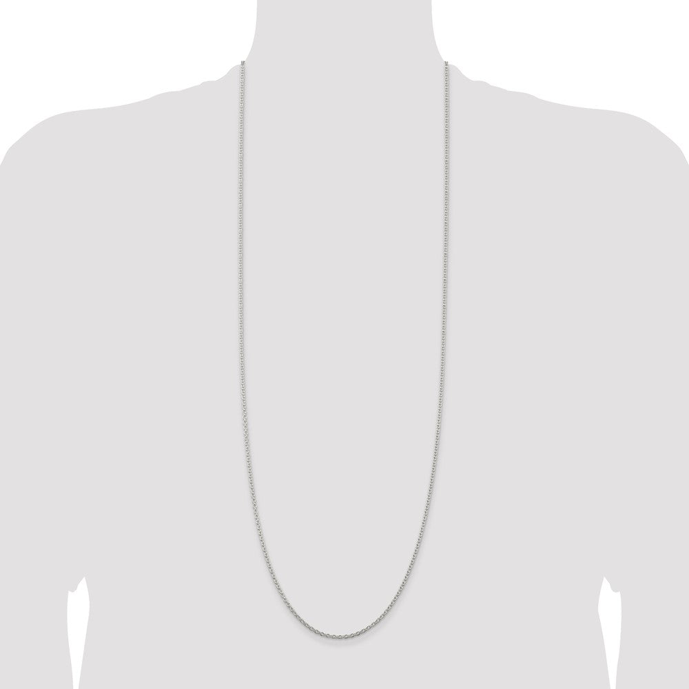 36 Inch Sterling Silver 2.25mm Cable Chain Necklace