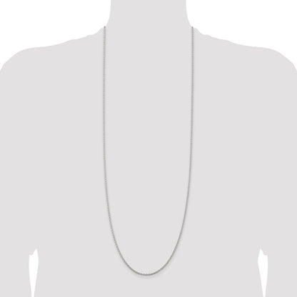 36 Inch Sterling Silver 2.25mm Cable Chain Necklace