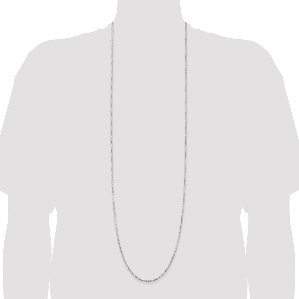 42 Inch Sterling Silver 2.25mm Cable Chain Necklace