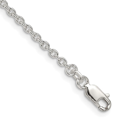 8 Inch Sterling Silver 2.25mm Cable Chain Bracelet