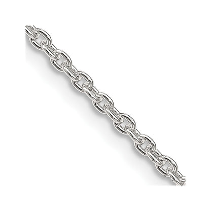 24 Inch Sterling Silver 2.25mm Cable Chain Necklace