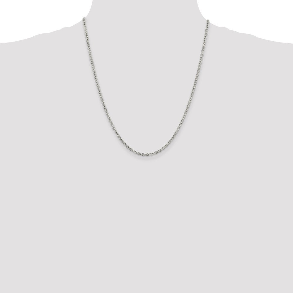 22 Inch Sterling Silver 2.75mm Cable Chain Necklace