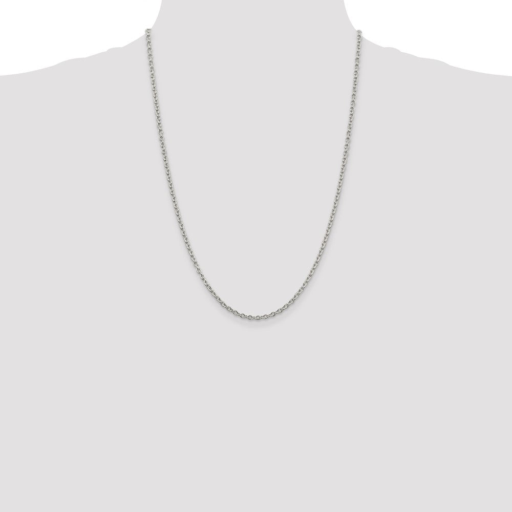 24 Inch Sterling Silver 2.75mm Cable Chain Necklace