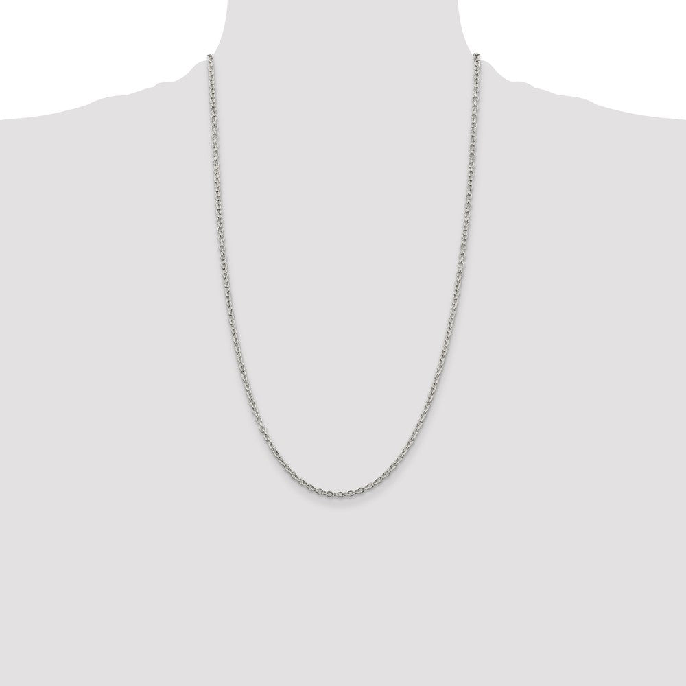 26 Inch Sterling Silver 2.75mm Cable Chain Necklace