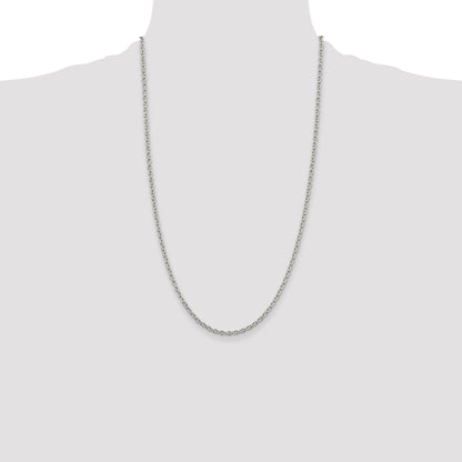 26 Inch Sterling Silver 2.75mm Cable Chain Necklace