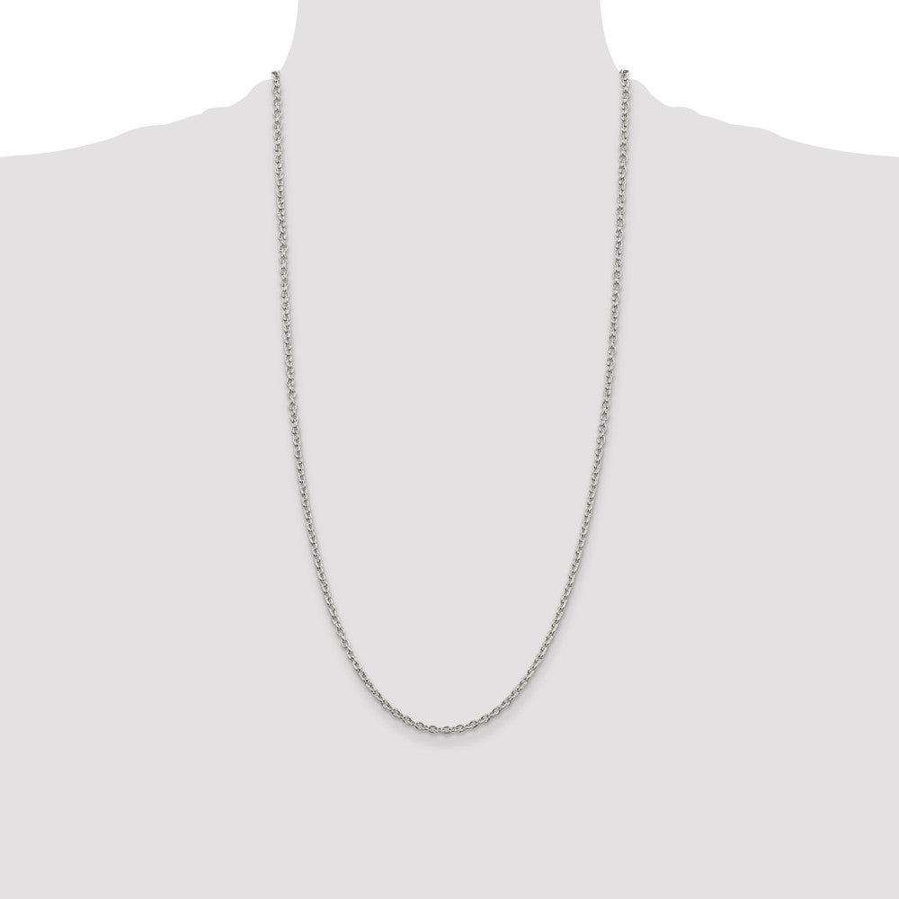28 Inch Sterling Silver 2.75mm Cable Chain Necklace