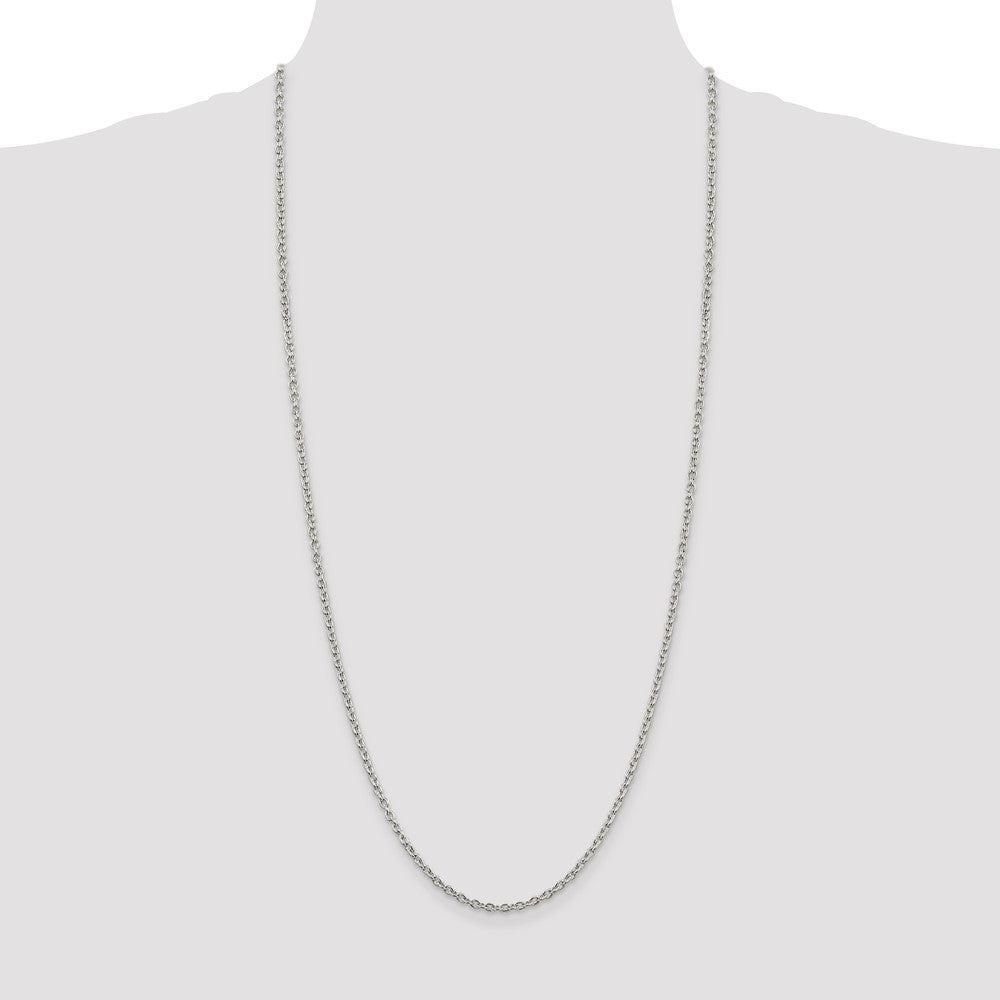 30 Inch Sterling Silver 2.75mm Cable Chain Necklace
