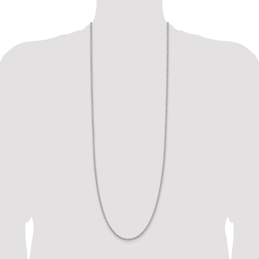 36 Inch Sterling Silver 2.75mm Cable Chain Necklace