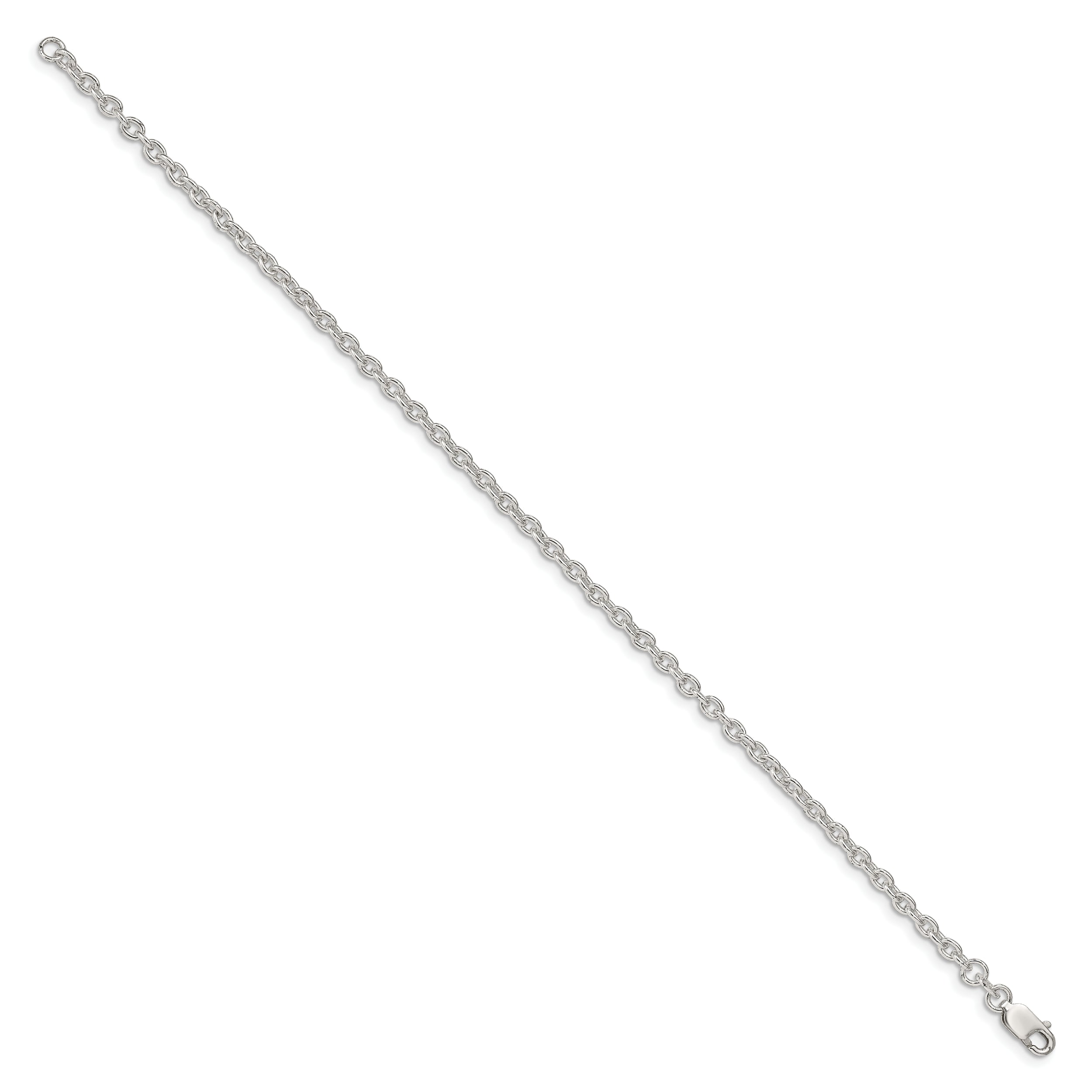 7 Inch Sterling Silver 2.75mm Cable Chain