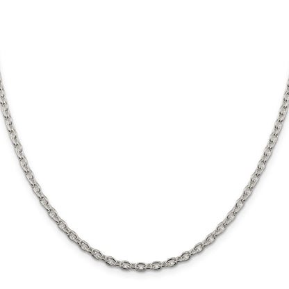 16 Inch Sterling Silver 3.5mm Cable Chain Necklace