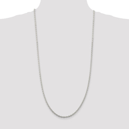 30 Inch Sterling Silver 3.5mm Cable Chain Necklace