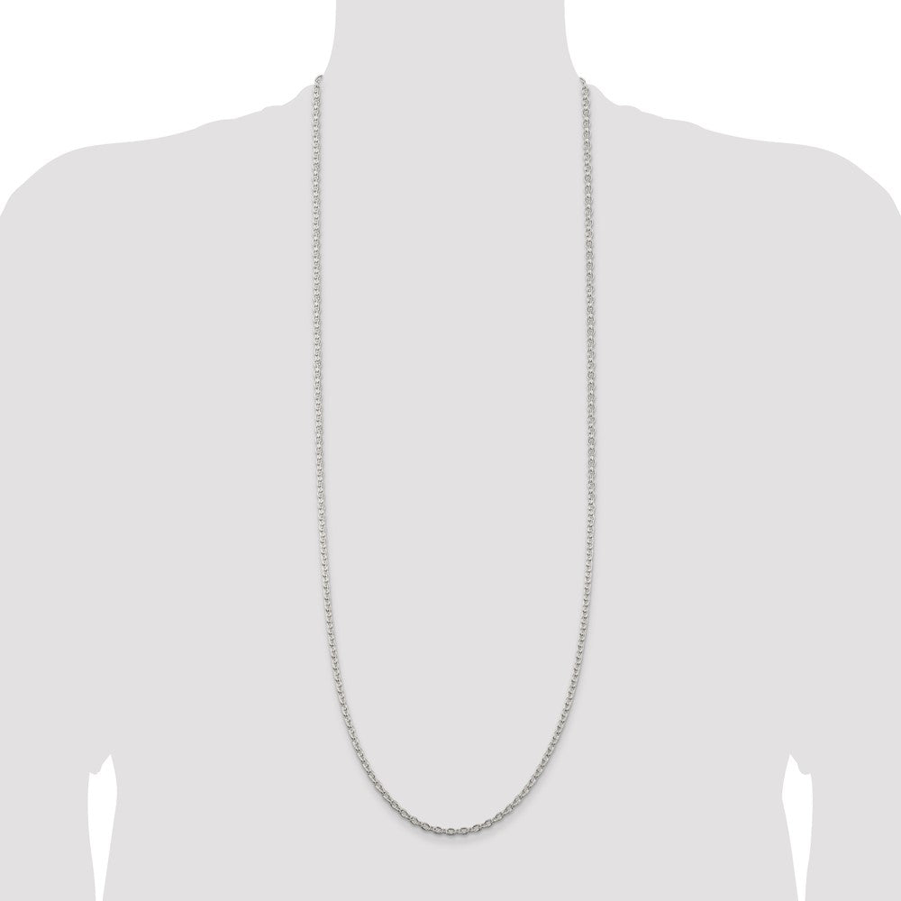 36 Inch Sterling Silver 3.5mm Cable Chain Necklace