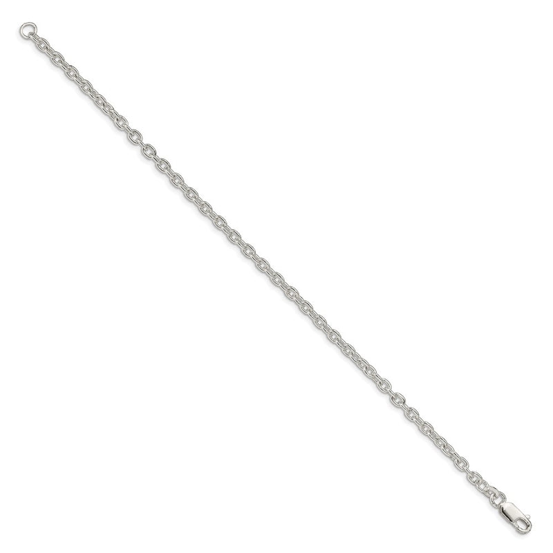 7 Inch Sterling Silver 3.5mm Cable Chain Bracelet