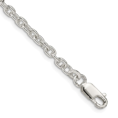 8 Inch Sterling Silver 3.5mm Cable Chain Bracelet