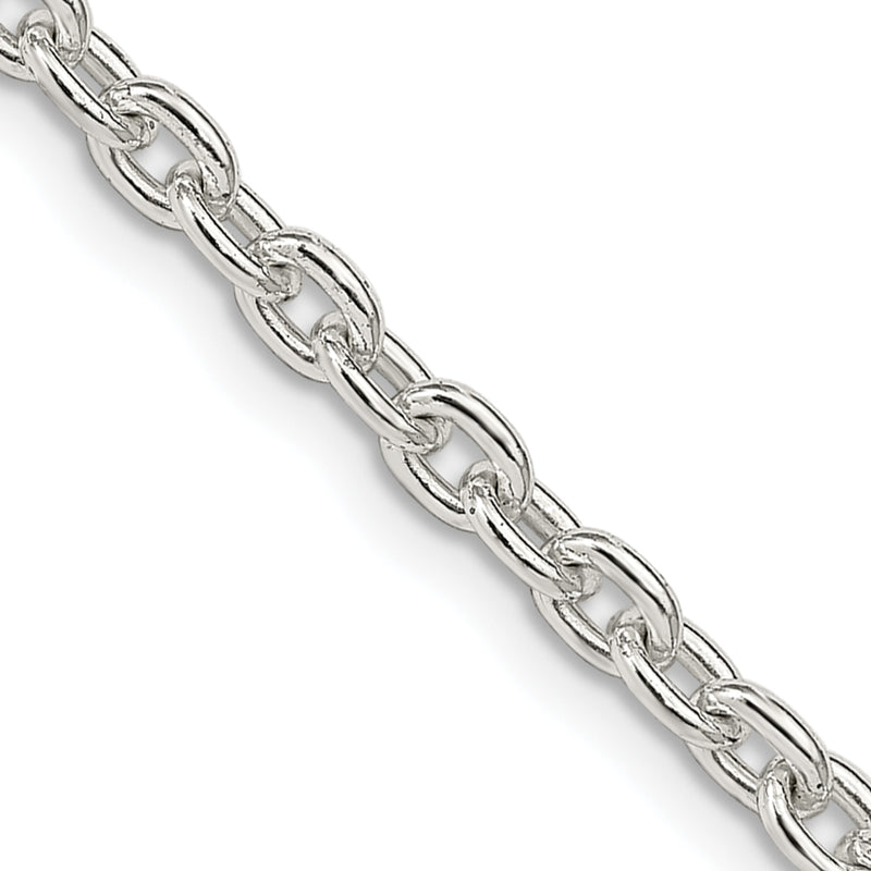 16 Inch Sterling Silver 3.5mm Cable Chain Necklace