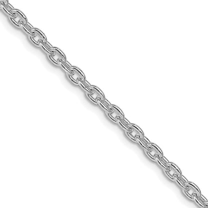 Sterling Silver Rhodium-Plated 3.5mm Cable Chain