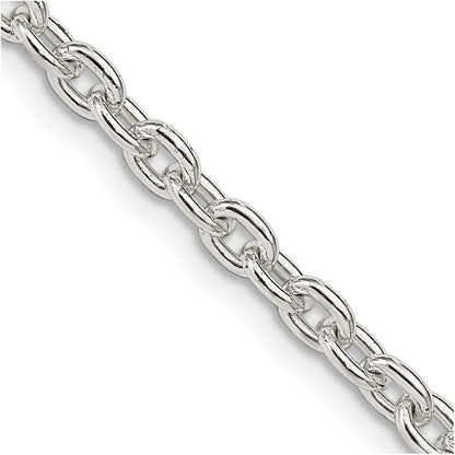 30 Inch Sterling Silver 3.5mm Cable Chain Necklace