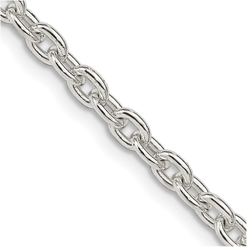 24 Inch Sterling Silver 3.5mm Cable Chain Necklace