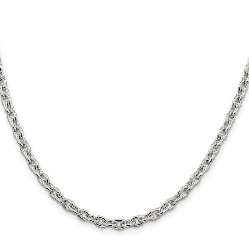 24 Inch Sterling Silver 4.5mm Cable Chain Necklace