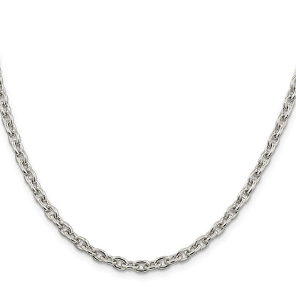 22 Inch Sterling Silver 4.5mm Cable Chain Necklace