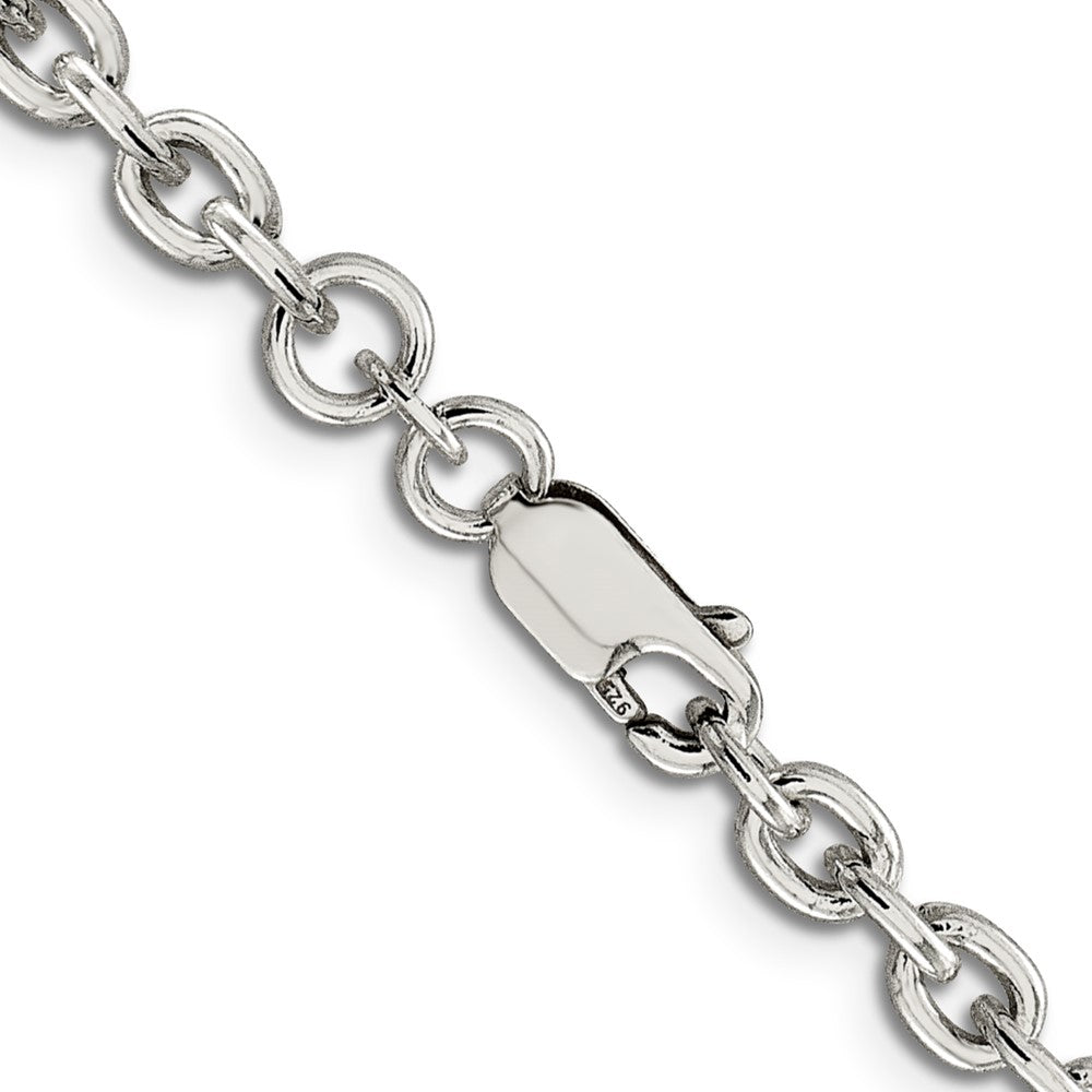 22 Inch Sterling Silver 4.5mm Cable Chain Necklace
