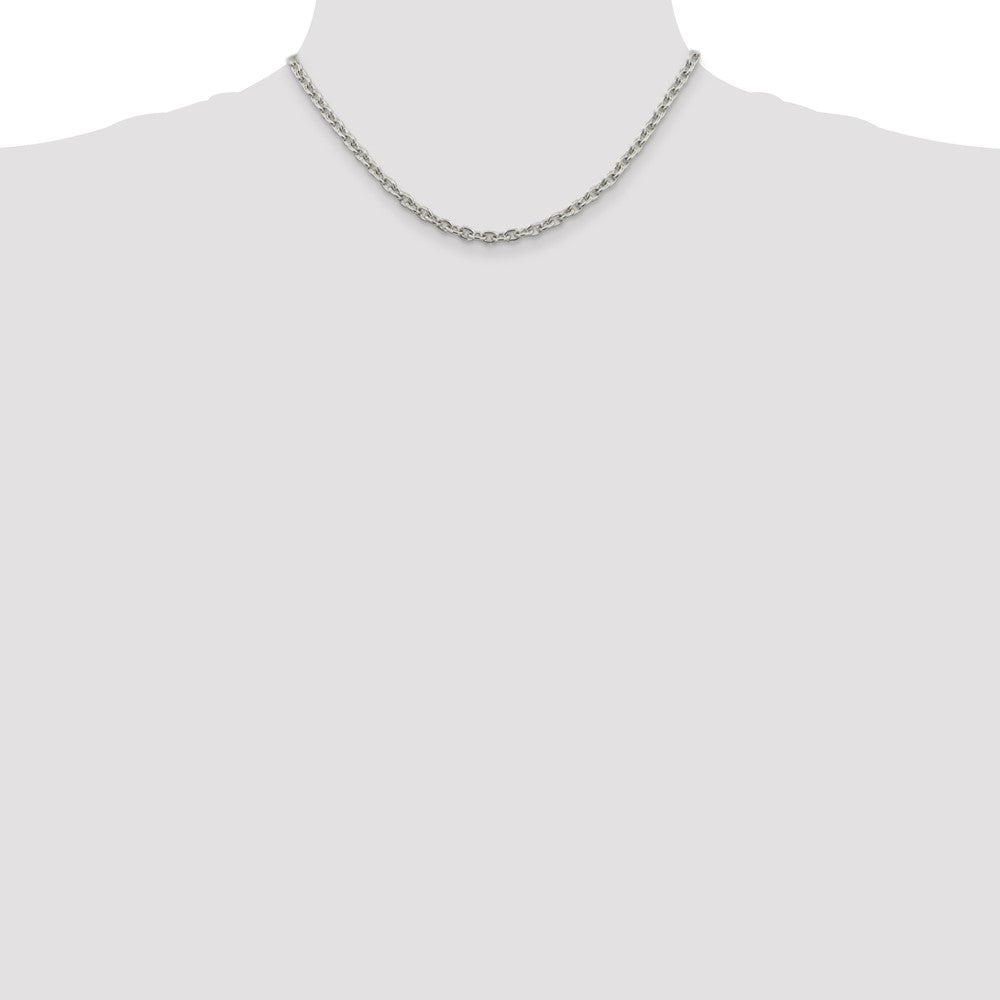 16 Inch Sterling Silver 4.5mm Cable Chain Necklace