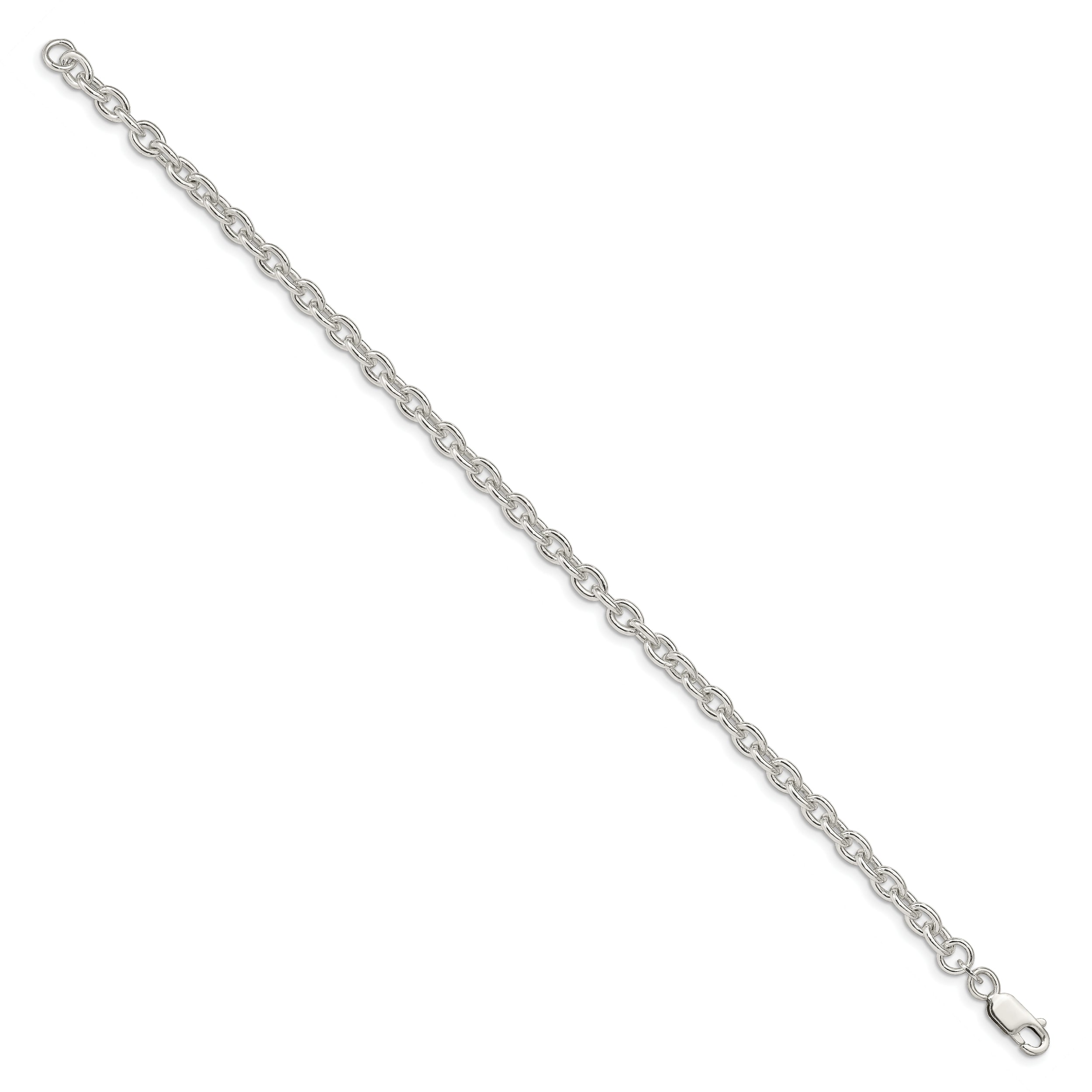 7 Inch Sterling Silver 4.5mm Cable Chain