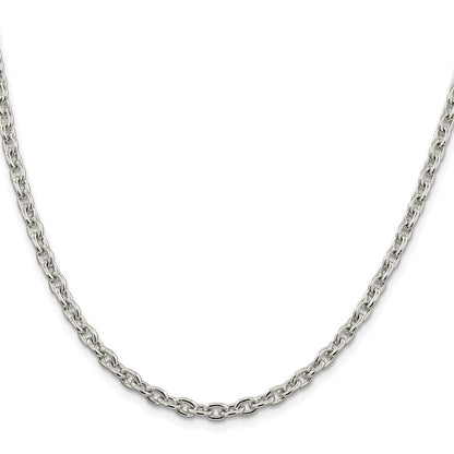 Sterling Silver Rhodium-Plated 4.5mm Cable Chain