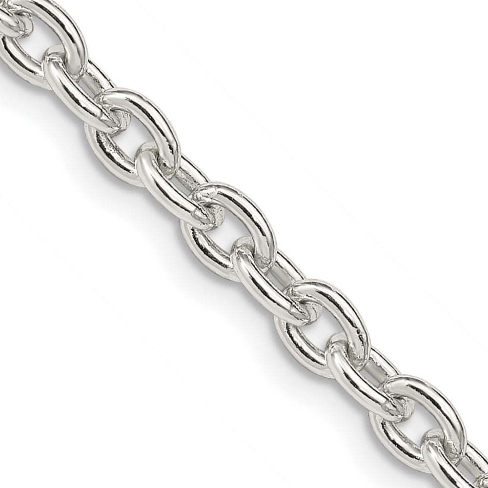 24 Inch Sterling Silver 4.5mm Cable Chain Necklace