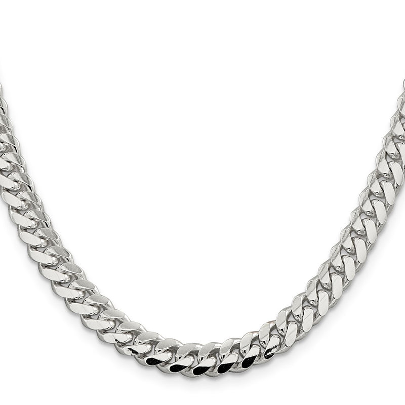 20 Inch Sterling Silver 7.0mm Polished Domed Curb Chain Necklace