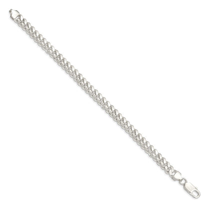 7 Inch Sterling Silver 7.0mm Polished Domed Curb Chain Bracelet
