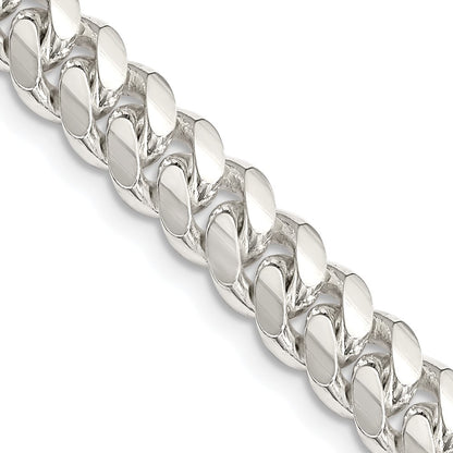 22 Inch Sterling Silver 7.0mm Polished Domed Curb Chain Necklace
