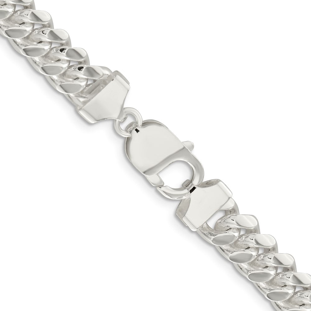 28 Inch Sterling Silver 9mm Polished Domed Curb Chain Necklace
