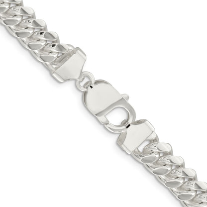 28 Inch Sterling Silver 9mm Polished Domed Curb Chain Necklace