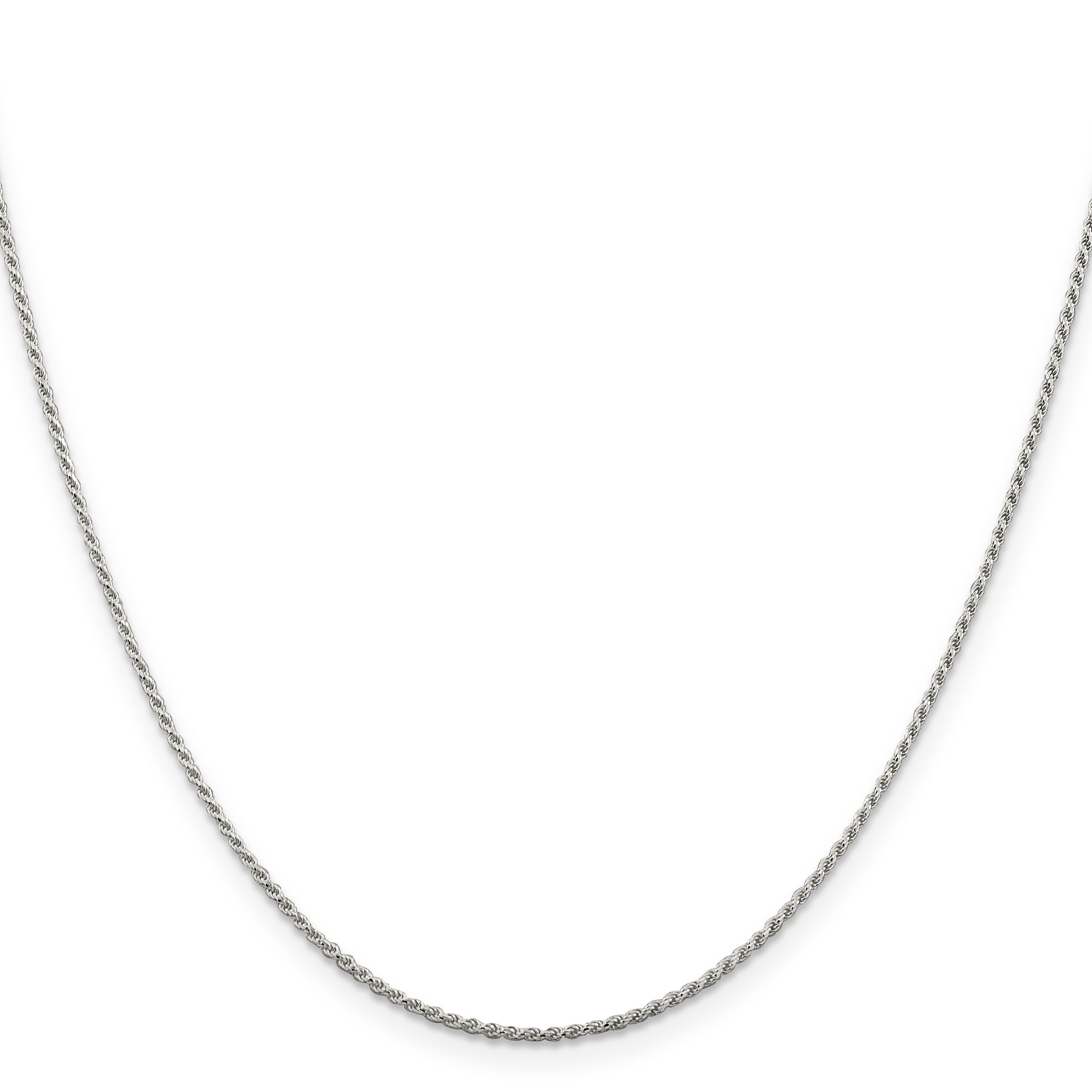 14 Inch Sterling Silver 1.2mm Diamond-Cut Rope Chain