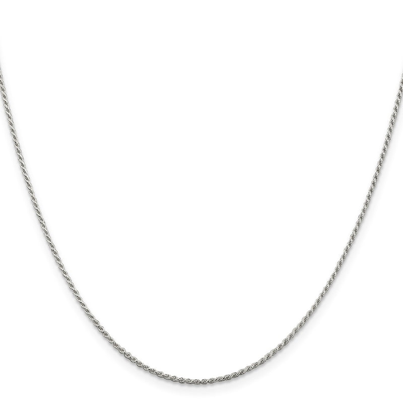 26 Inch Sterling Silver 1.2mm Diamond-Cut Rope Chain Necklace