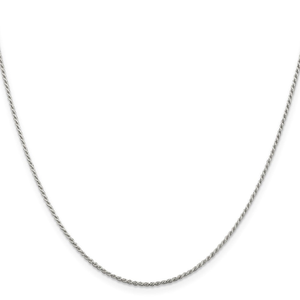 14 Inch Sterling Silver 1.2mm Diamond-Cut Rope Chain Necklace