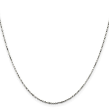 14 Inch Sterling Silver 1.2mm Diamond-Cut Rope Chain Necklace
