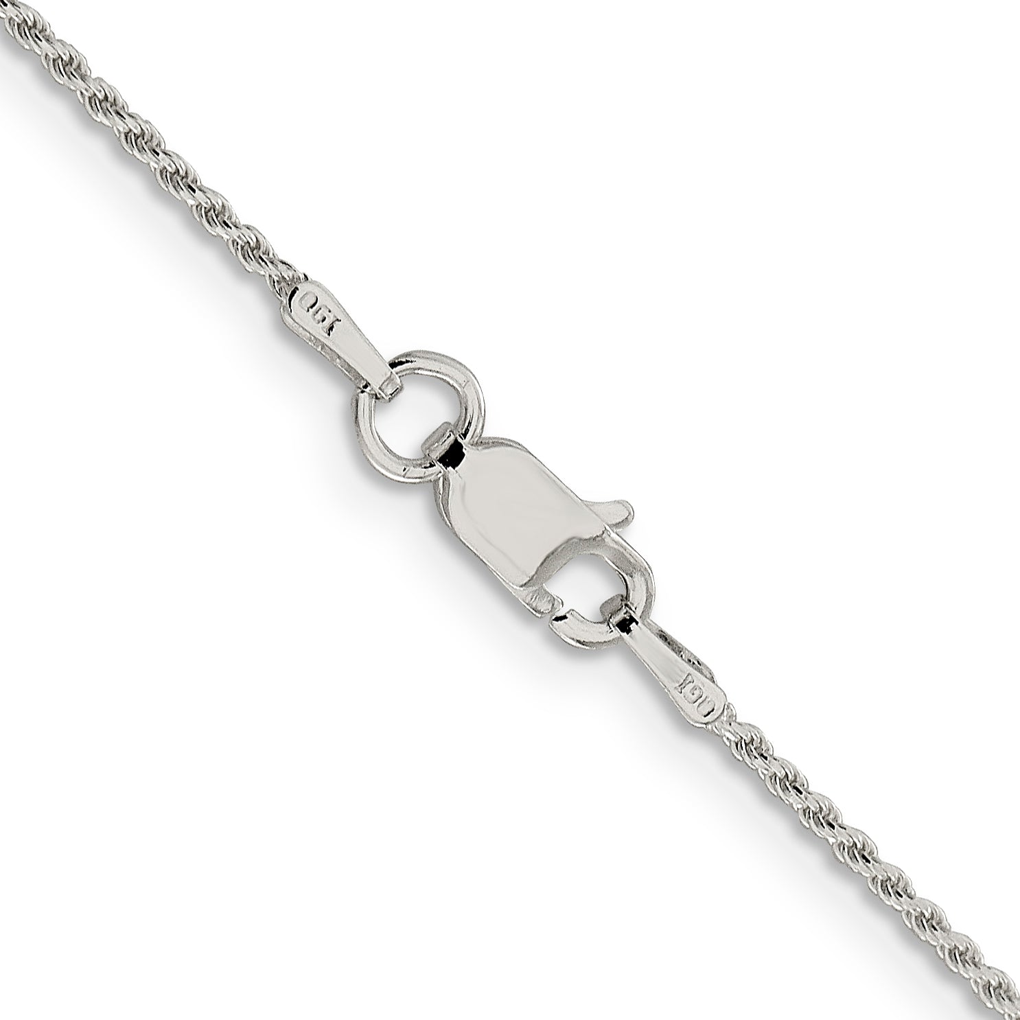 14 Inch Sterling Silver 1.2mm Diamond-Cut Rope Chain