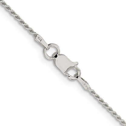 26 Inch Sterling Silver 1.2mm Diamond-Cut Rope Chain Necklace