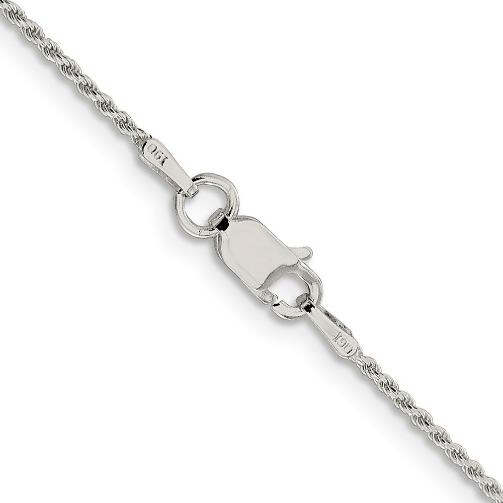 20 Inch Sterling Silver 1.2mm Diamond-Cut Rope Chain Necklace