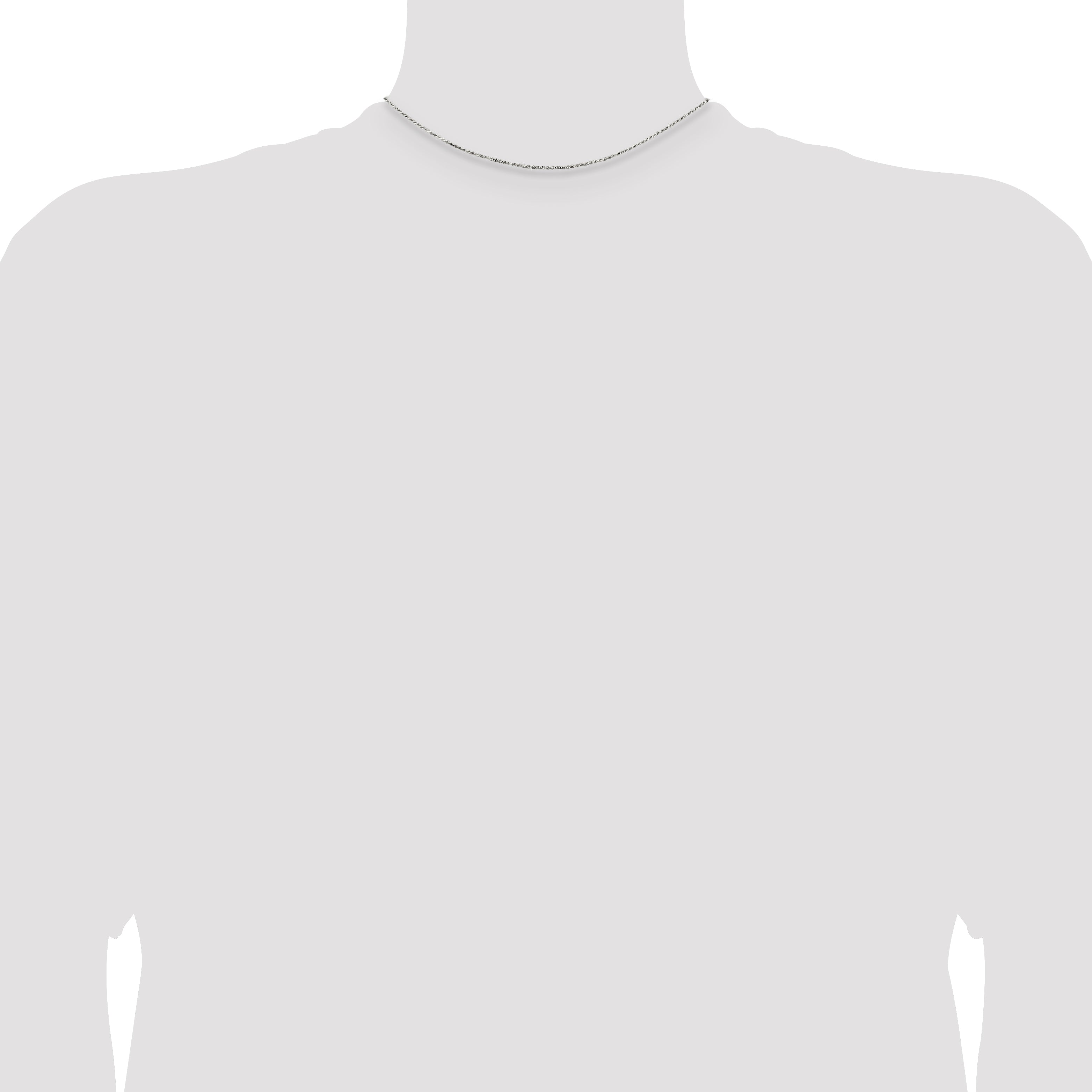 14 Inch Sterling Silver 1.2mm Diamond-Cut Rope Chain